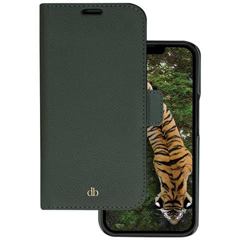 Custodia Per Iphone 14 Pro 2 In 1 Modello New York Pelle Portacarte, Verde Scuro - Foto 1