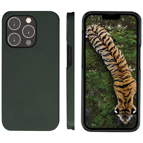Custodia Per Iphone 14 Pro 2 In 1 Modello New York Pelle Portacarte, Verde Scuro - Foto 4