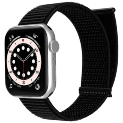 Cinturino Per Apple Iwatch In Nylon Intrecciato Black M - Foto 3