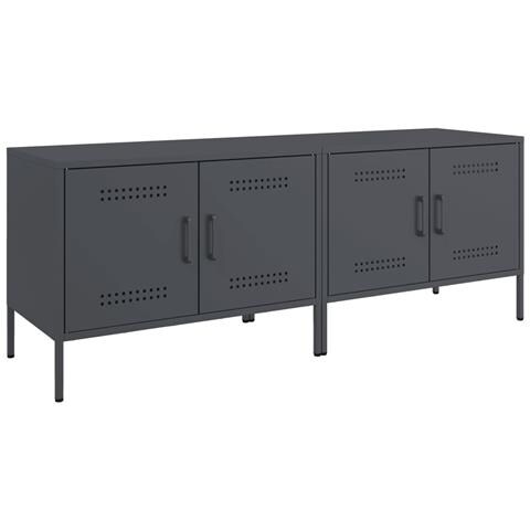 Mobili Tv 2pz Antracite 68x39x50,5 Cm In Acciaio - Foto 1