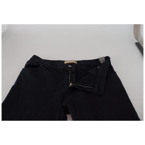 Jeans Denim Casual Con Fibbia Posteriore In Cotone Nero - W29 - Foto 5