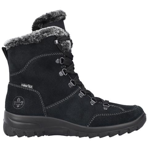 Black Casual Closed Ladies Mid Height Boots Stivali Pelle Scamosciata /nabuk Scarpe Donna Nero Eu 37, L7145-00 - Foto 3