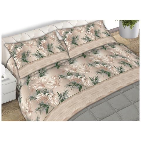 Completo Lenzuola Matrimoniale 100% Cotone Made Italy Disegno Armony Cn Matrimoniale Beige - Foto 1