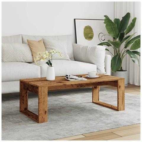 Tavolino Da Salotto Legno Antico 102x50x35 Cm In Truciolato - Foto 3