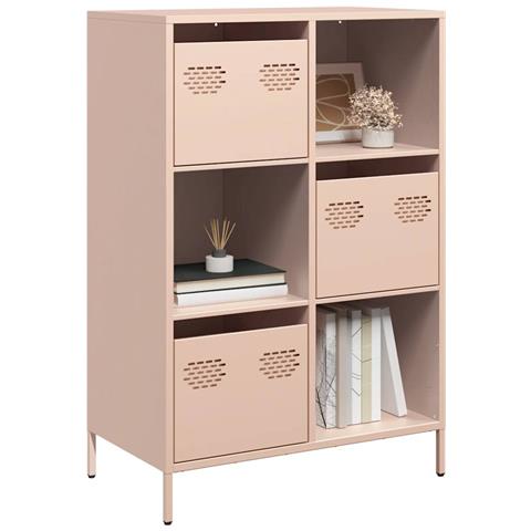 Credenza Rosa 68x39x103,5 Cm In Acciaio - Foto 1