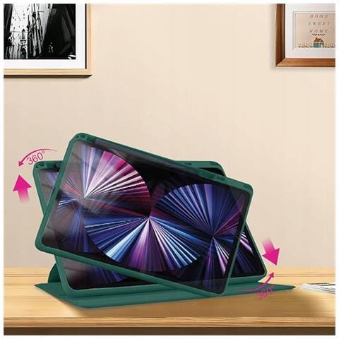 Custodia Verde Per Ipad Air 4/5 Con Supporto Integrato - Elegante E Pratica - Foto 2