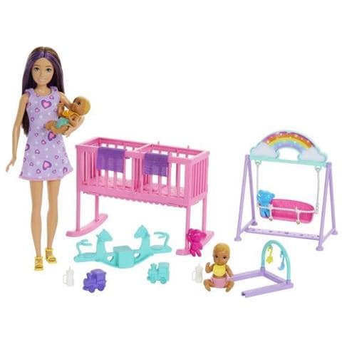 Cofanetto Barbie-the Twins' Room-skipper, Neonati E Accessori Hxm99 - Foto 1