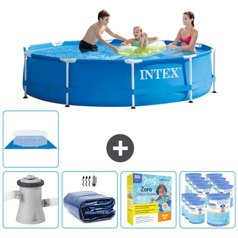 Piscina Fuori Terra - In Giro - 305x305x76 Cm - Blu - Include Accessori Coordinati Cb22 - Foto 1