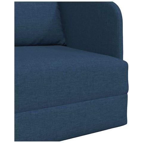 Divano Letto da Terra 2-in-1 Blu 65x80x83 cm Tessuto - Foto 9