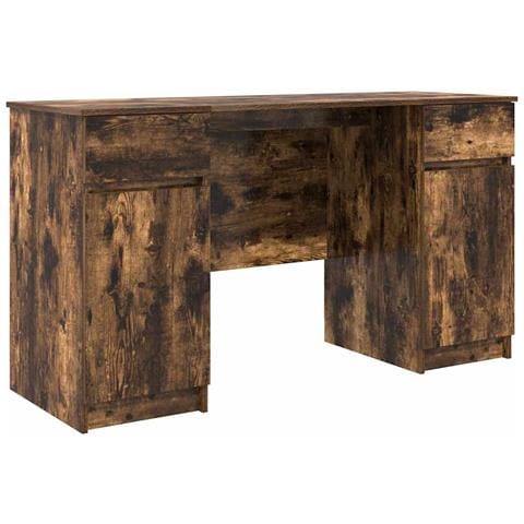 Scrivania Rovere fumé 140x49x76 cm Legno ingegnerizzato - Foto 1
