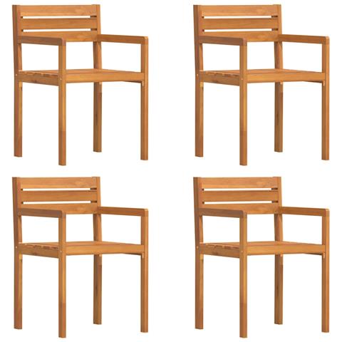 Sedie da Giardino 4 pz 50x53x80 cm Legno Massello di Acacia - Foto 1