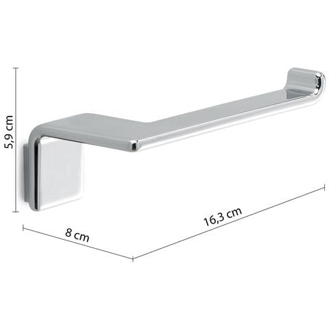 Portarotolo Da Muro In Ottone, Acciaio Inox Aisi 304 E Cromall A924 Serie Il Giglio Cromato - Foto 2