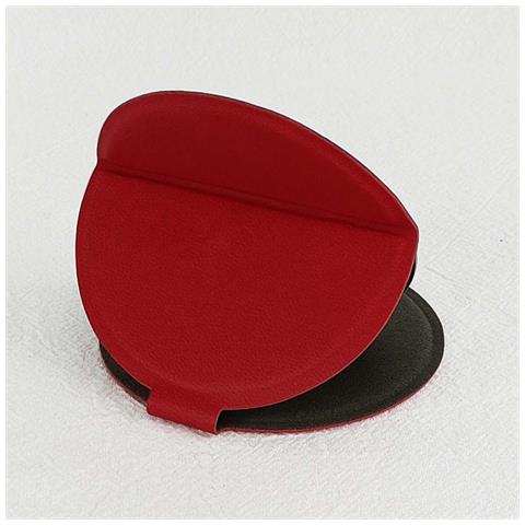 Specchio Portatile Rotondo Pieghevole: Pu E Acciaio Inox, Ideale Per Il Trucco Red - Foto 5