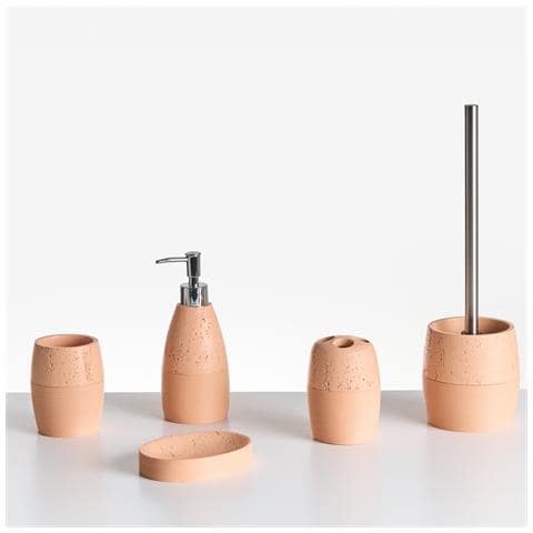 Set Da 5 Accessori Per Il Bagno Yarapa Arancione - Foto 2