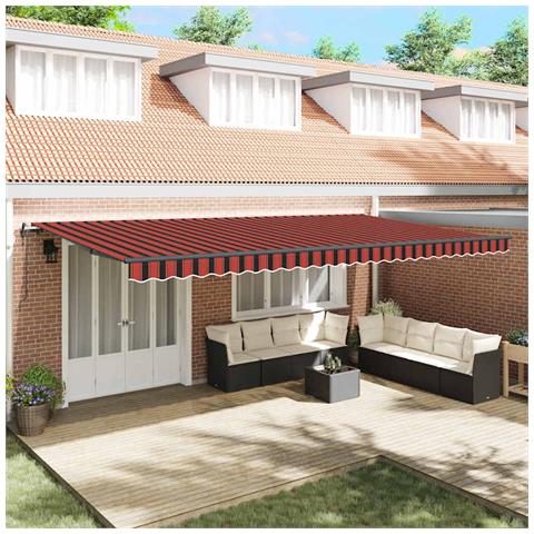 Tenda Retrattile arancione e marrone 600 × 300 cm Tessuto - Foto 2