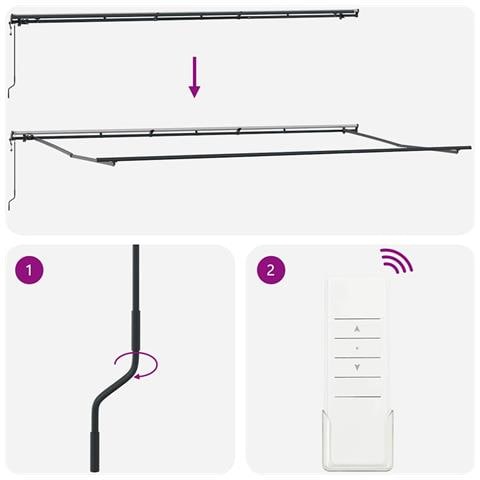 Tenda Retrattile arancione e marrone 600 × 300 cm Tessuto - Foto 9