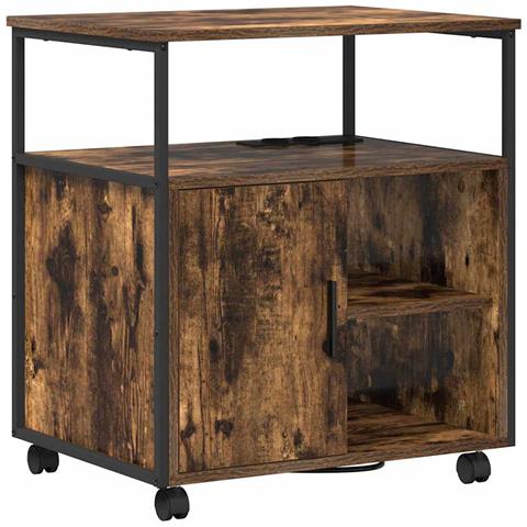 Mobile per Ufficio con ruota Rovere fumo 61 x 46 x 67 cm - Foto 1