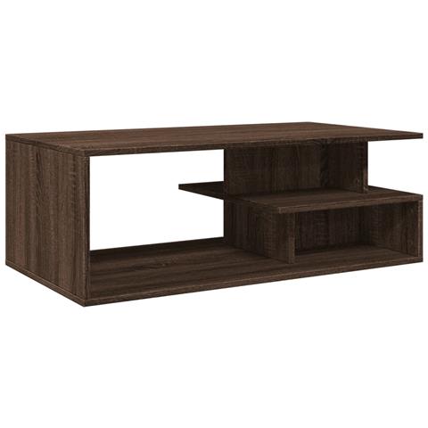 Tavolino Salotto Rovere Marrone 102x55x35 cm Legno Multistrato - Foto 1