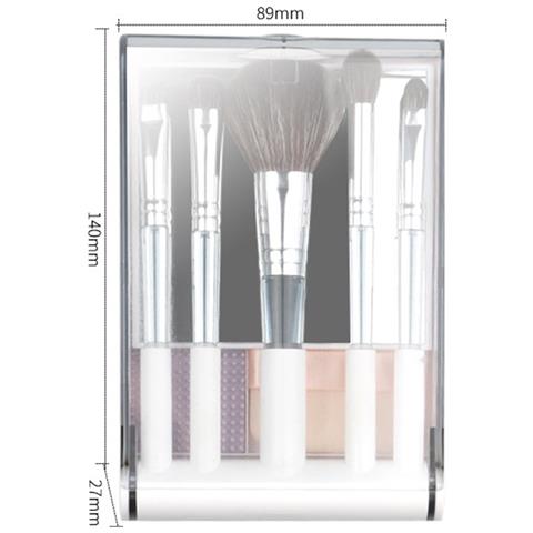 Set Di Pennelli Trucco Multifunzionale Portatile - Scatola Cosmetica Bianca - Foto 2