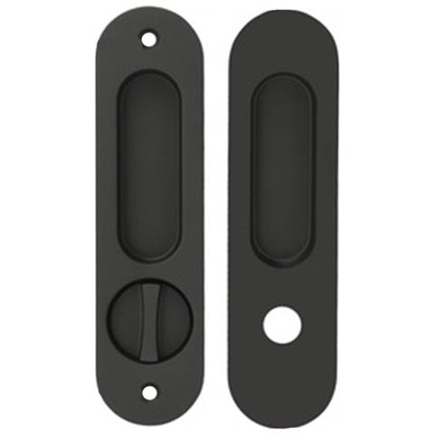 Set Maniglia Scorrevole A Scomparsa - Maniglia Ad Incasso Con Serratura A Mortasa Per Porte Interne Black - Foto 1