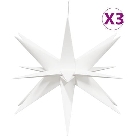 Luci di Natale con LED 3 pz Pieghevoli Bianche 57 cm - Foto 1
