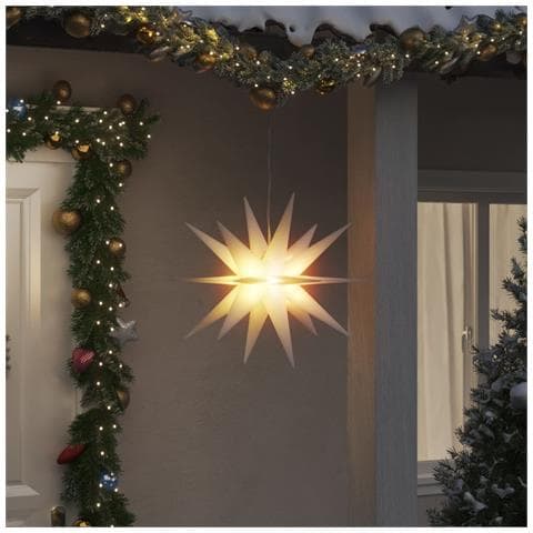 Luci di Natale con LED 3 pz Pieghevoli Bianche 57 cm - Foto 2