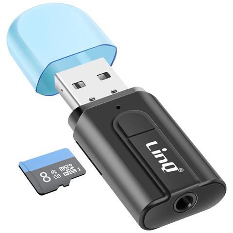 Adattatore Audio Bluetooth Usb Con Jack Da 3,5 Mm E Porta Per Scheda Micro-sd, Nero - Foto 1