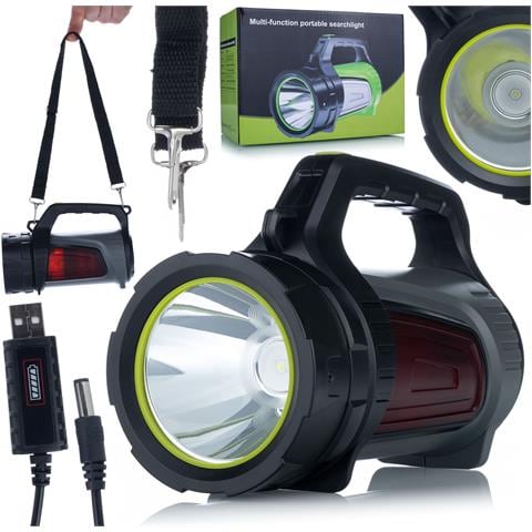 Torcia Riflettore Rosifx ""bilbo Baggins"" - 1200 Lumen, Powerbank | Portata 800m, Impermeabile, 3 Modalità | Outdoor, Campeggio, Emergenze - Foto 1