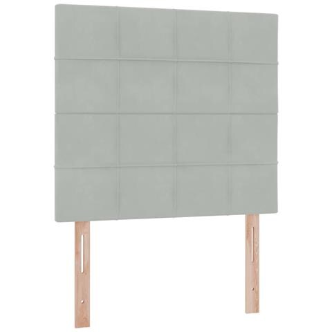 Letto con contenitore e materasso Grigio chiaro 100 x 200 cm - Foto 9