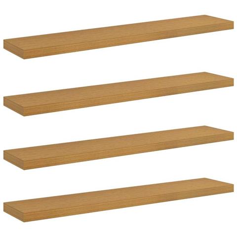 Scaffale da parete 4 pcs Beige 120 x 23,5 x 4 cm - Foto 1
