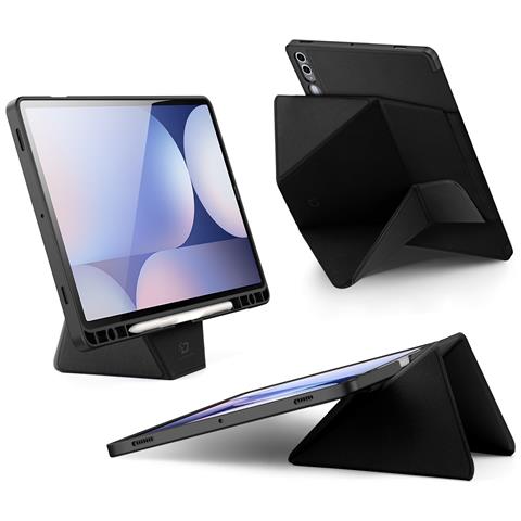 Cover per Galaxy Tab S10+ - Pelle /PU, Nero - Foto 2