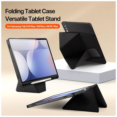Cover per Galaxy Tab S10+ - Pelle /PU, Nero - Foto 4