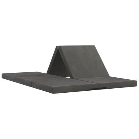 Divano Letto Pieghevole 140 x 67 x 45 cm Grigio Scuro - Foto 1
