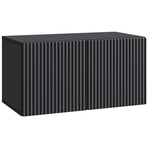 Mobile Porta TV da Muro Nero 59,5 x 31 x 30 cm - Foto 1