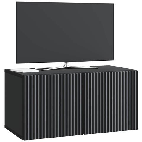Mobile Porta TV da Muro Nero 59,5 x 31 x 30 cm - Foto 2