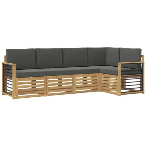 Set di divani da esterno 5 pcs Bianco e Antracite - Foto 1