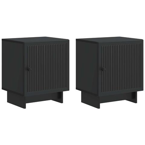 Armadio da Notte 2 pcs Nero 43 x 34,5 x 50 cm - Foto 1