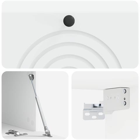 Mobile Porta TV da Muro Bianco 78,5 x 41 x 30 cm - Foto 9