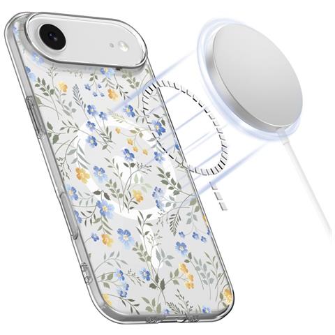 Custodia Per Iphone 17 Con Motivo Floreale Trasparente Magsafe Flexair - Foto 1