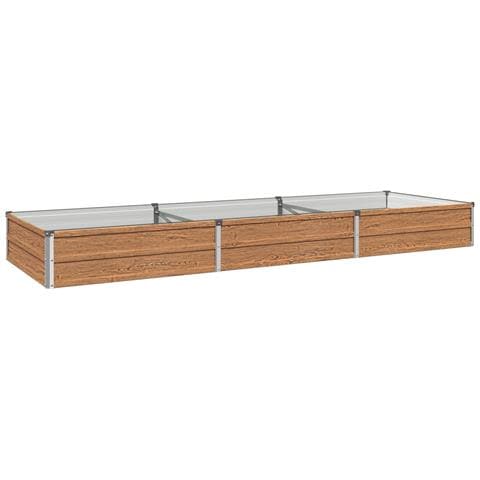 Letto rialzato da giardino Marrone legno 240 x 80 x 24 cm - Foto 1