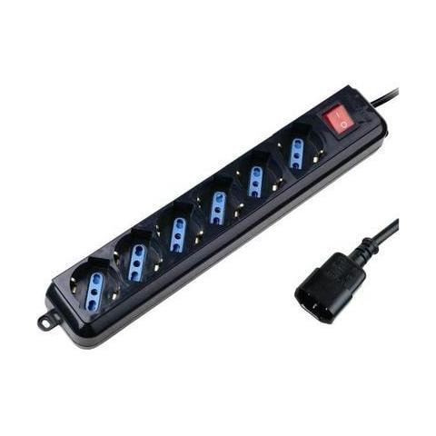 IUPS-PCP-6V - Multipresa 6 posti nera con spina VDE - Foto 1