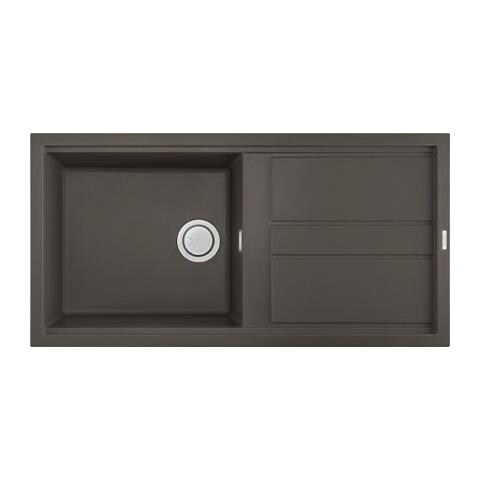 Lavello Best 480 Keratek Plus 100x51 cm 1 vasca con gocciolatoio Colore Dove Grey 93 - Foto 1