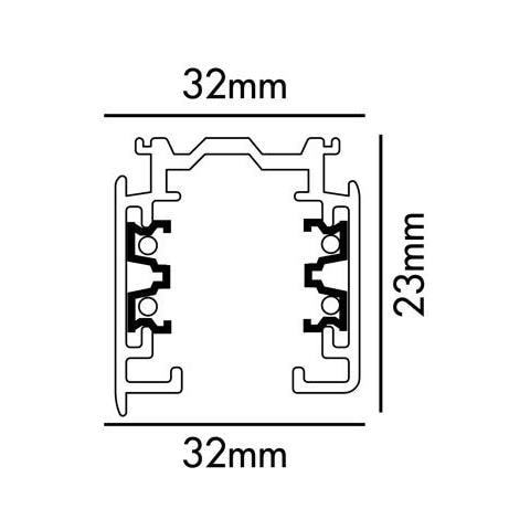 Track 3 Fasi 1mt Bianco - Foto 1