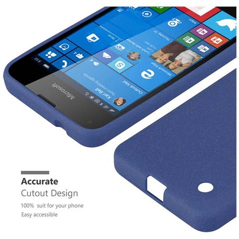 Custodia Compatibile Con Nokia Lumia 550 In Frost Blu Scuro - Coperchio Protettivo In Silicone Tpu Flessibile - Foto 10