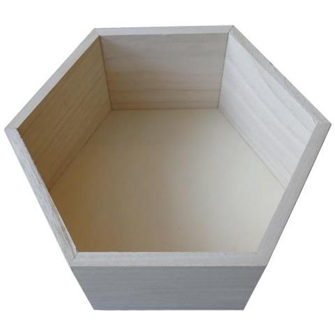 Scaffale Esagonale In Legno 24 X 21 X 10 Cm - Foto 5