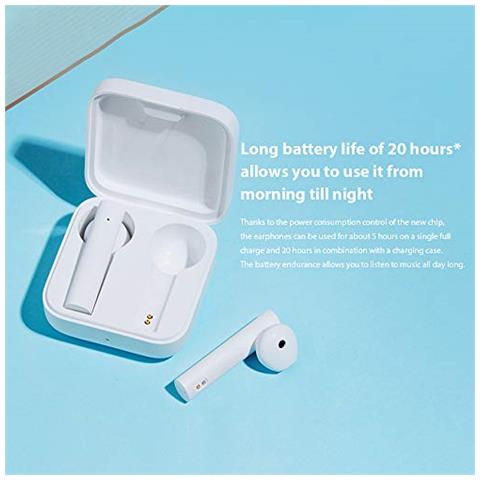 Mi True Cuffie Wireless Wireless 2 Basic Bluetooth, Con Scatola Di Ricarica Per Auricolari Portatile, Compatibile Con Ios E Android - Foto 2