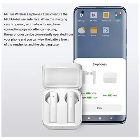 Mi True Cuffie Wireless Wireless 2 Basic Bluetooth, Con Scatola Di Ricarica Per Auricolari Portatile, Compatibile Con Ios E Android - Foto 4