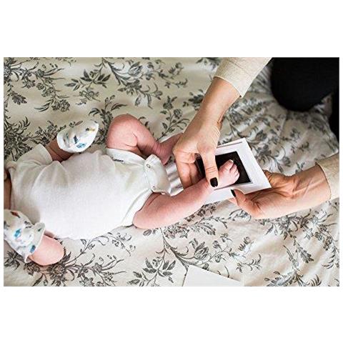 Chevron Bambino Memoria Libro Con Clean Touch Pad Inchiostro Per Creare Handprint O Footprint Versione Francese Grigio - Foto 4