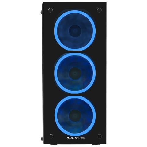 Case MCGBLUE Middle Tower ATX / Micro-ATX 2 Porte USB 3.0 Colore Nero (Finestrato)  - Foto 2