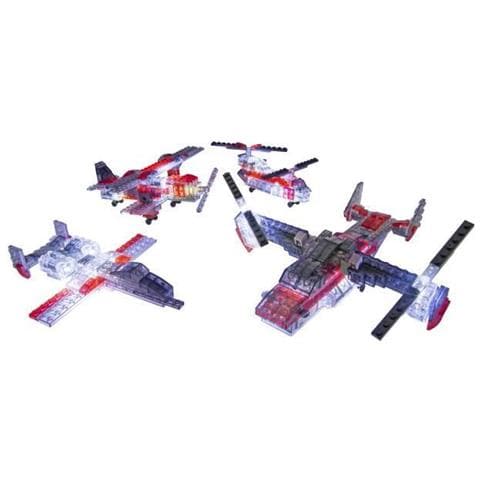 Pioli Laser, Veicolo Aereo - 5 In 1 - 172 Pezzi, Costruzione, Mattoncino Luminoso, Giocattolo Per Bambini Di 8 Anni, Lau07 - Foto 1